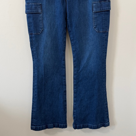 PAIGE Dion High Rise Bootcut Cargo Jeans in Gracielou Size 29 - Picture 4 of 13